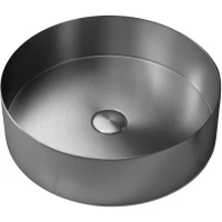 Раковина-чаша Oliveeka 8802-GY 40x40 см, накладная, оружейная сталь