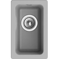 Кухонная мойка Rivelato Berkana BK-25 grigio metallizzato 31x46 см, серый металлик