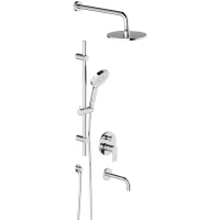 Душевой комплект Damixa Apollo 947540000 со смесителем, 225 мм, хром