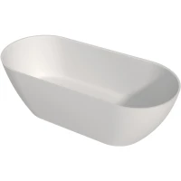 Ванна из литьевого мрамора Whitecross Tawna Solid Surface 0218.180080.200BP 180x79,5 см, отдельностоящая, белый матовый