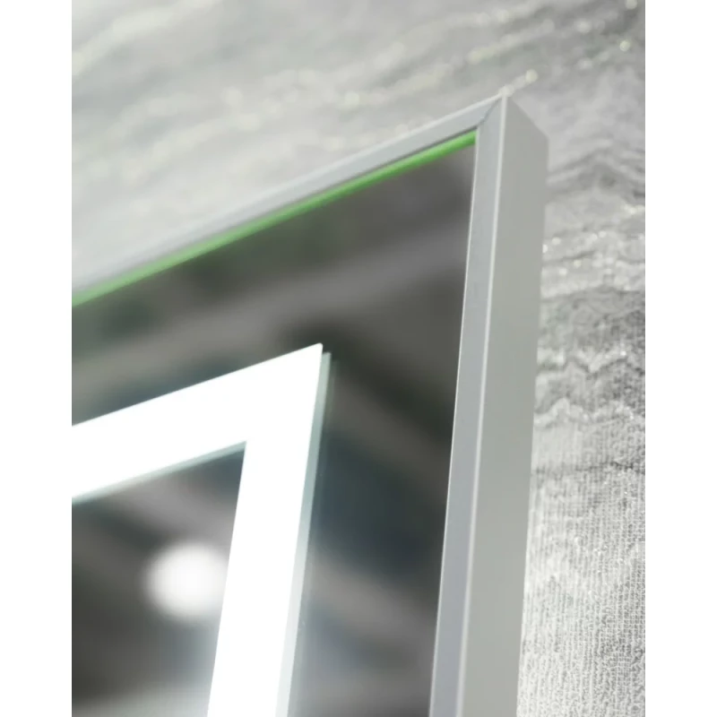 Зеркало BelBagno Kraft SPC-KRAFT-1400-800-LED-TCH-WARM 140x80 см, с LED-подсветкой, сенсорным выключателем, антизапотеванием, алюминий