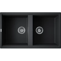 Кухонная мойка Omoikiri Tetogranit Tedori 86-2-BL 4993924 86x51 см, черный