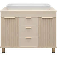 Тумба под раковину Brevita Enfida ENF-06100-0343Я 100 см, напольная, со столешницей, бежевый матовый