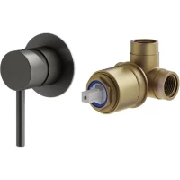 Смеситель для душа Plumberia Selection IXO KITXO1135GR встраиваемый, графит