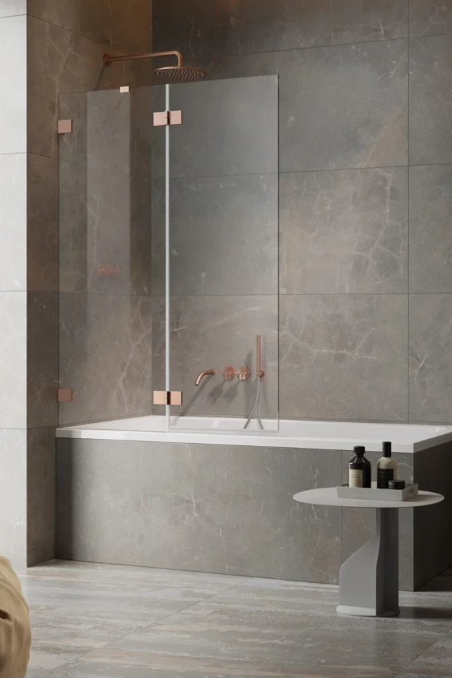 

Шторка для ванны Radaway Essenza Pro Brushed Copper PND II 140 Left 10102140-93-01L прозрачное