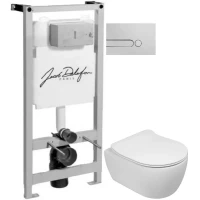 Комплект подвесной унитаз SSWW CT2038V + система инсталляции Jacob Delafon E5504-NF + E4326-CP