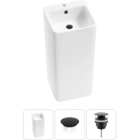 Раковина Wellsee Callipy Art 20217210R 40x40 см, напольная, белый, с донным клапаном