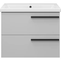 Тумба под раковину Misty Ненси П-Нен-09070-502Я 67 см, подвесная, серый матовый