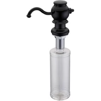 Дозатор для жидкого мыла Zorg ZR-24 BLACK 350 мл, встраиваемый, для кухни, черный