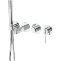 Смеситель для ванны DQ Bonn DA1704801 встраиваемый, с душевым гарнитуром, хром