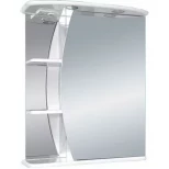 Изображение товара зеркальный шкаф misty луна э-лун02060-01свп 60x72 см r, с подсветкой, выключателем, белый глянец