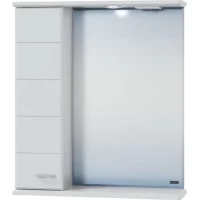 Зеркальный шкаф 60x75 см белый глянец Санта Омега 107003