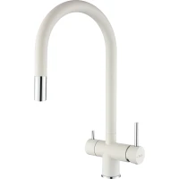Смеситель для кухни Rivelato Trevi 2433505 brina cromo с подключением к фильтру, выдвижным изливом, хром/иней