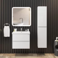 Комплект мебели белый глянец 70 см Onika Эвада 107061 + 1WH302250 + 207046