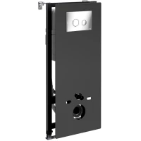 Инсталляция для унитаза WasserKRAFT Abens 20 20TLT.010.ME.BL.CH01 с кнопкой смыва, хром