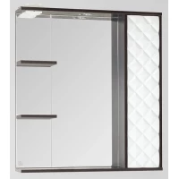 Зеркальный шкаф 75x87 см венге/белый глянец Style Line Агат ЛС-00000232