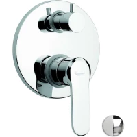 Смеситель для ванны Emmevi Nefer 77029CR/B встраиваемый, хром/белый