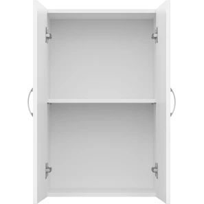 Изображение товара шкаф двустворчатый misty лилия э-лил08050-011бф 50x80 см, белый глянец/белый матовый