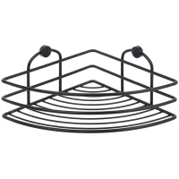 Полка для ванной Tekno-tel BK021B 20x20 см, угловая, черный матовый