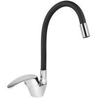 Смеситель для кухни Viko V-3224 с гибким изливом, хром/черный