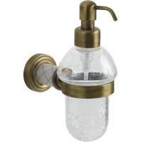 Дозатор для жидкого мыла Boheme Murano 10912-W-BR 200 мл, настенный, бронза/белый