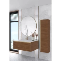 Комплект мебели Armadi Art Quatro Bilbao 790-M1-120-B-MG-LED + 793-120-W + 545-100-MG 121 см, подвесной, с подсветкой, дуб