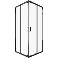 Душевой уголок Alex Baitler AB14100B1 98,5x98,5 см, профиль черный матовый, стекло прозрачное