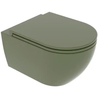 Унитаз подвесной GSG Like LKWCSO026 безободковый, оливковый матовый