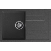 Кухонная мойка GranFest Quadro 780L 77x49,5 см, графит