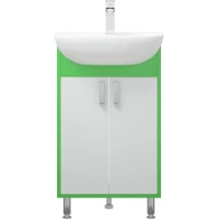 Тумба белый глянец/зеленый глянец 48 см Corozo Спектр SD-00000684