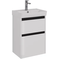 Тумба белый глянец/черный 47,6 см Lemark Combi LM03C50T-black