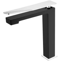 Смеситель для раковины Boheme Q 142-BCR.2 хром/черный матовый