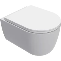 Унитаз подвесной AQUAme AQM2013PRO безободковый, с сиденьем микролифт, белый глянец