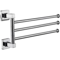 Полотенцедержатель Fashun A2613 33,4 см, поворотный, тройной, хром 