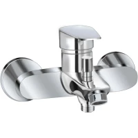 Смеситель для ванны AQUAme Prato AQMP6112 с душевым гарнитуром, хром