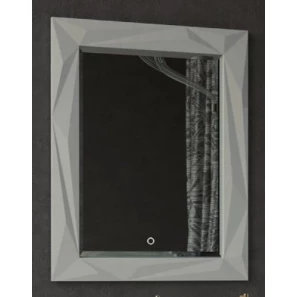 Изображение товара зеркало 70,2x90,2 см белый глянец aima design brilliant/cristal light у51937