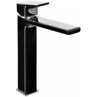 Смеситель для раковины E.C.A Tiera 103588002EX хром/черный глянец