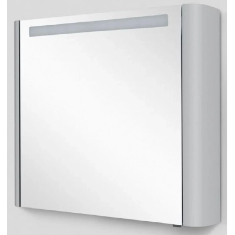 Зеркальный шкаф 80x70 см серый шелк глянец L Am.Pm Sensation M30MCL0801FG
