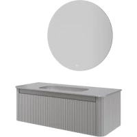 Комплект мебели Armadi Art Voi Luna 782-120-R-L + 786-120-L без отв. + 545-100 122 см, подвесной, серый матовый