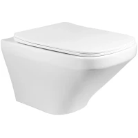 Унитаз подвесной Bond Cube F11-10 безободковый, с сиденьем микролифт, белый глянец