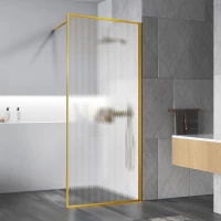 Душевая перегородка Vincea Walk-In HP Art VSW-1HP110FLBG 110 см, профиль золотой матовый, стекло рифленое