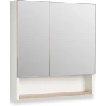 Изображение товара зеркальный шкаф 60x65 см дуб крафт/белый runo бари 00-00001382