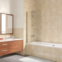 Шторка на ванну Vegas Glass EV LUX 75 08 crystalvision L 75 см L, профиль хром, стекло прозрачное