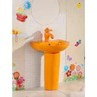Раковина GID Nb192-OR 43x36 см, детская, напольная, оранжевый