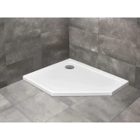 Душевой поддон Radaway Doros PT E Stone White SDRPT1090-01-04SL 100x90 см L, акриловый, пятиугольный, белый