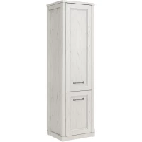 Пенал ASB-Woodline Толедо 11226 СБ подвесной R, белый серебряная патина