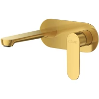 Смеситель для раковины Cezares Stylus STYLUS-BLI1-BORO-W0 встраиваемый, без донного клапана, золотой матовый