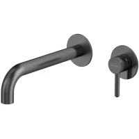 Смеситель для раковины Whitecross Y Y1215GM встраиваемый, без донного клапана, оружейная сталь