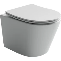 Унитаз подвесной Ceramica Nova Balearica CN6000MW безободковый, с сиденьем микролифт, белый матовый