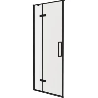 Душевая дверь Knotlor Shell HDIP090CG0BL 90 см, профиль черный матовый, стекло прозрачное